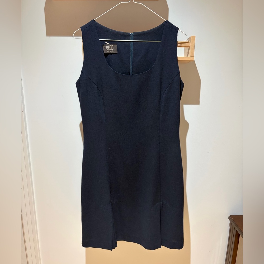 Chic Navy Sleeveless Mini Dress